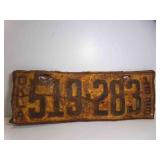 1928 Oklahoma License Plate - 519-283 Black on