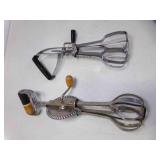 2 EKCO Hand Beaters Mixters 1 Wooden Handle