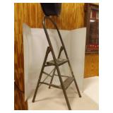 Vintage Aluminum Step Ladder - Weathered Finish
