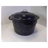 LARGE Granite Ware Enamelware Steel Canner Pot