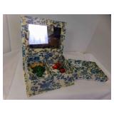 2 Tier Paper Storage Organizer Box w/Lid & Several