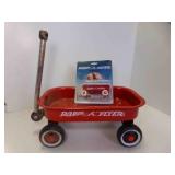 2 Mini Radio Flyer Red Rolling Wagons 12" & 4"