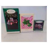 3 Vintage Hallmark Keepsake Ornaments Cars &