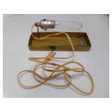 Vintage Brass Tone Portable Lamp Underwriters