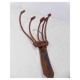 OLD Rusty Rustic Cultivator Claw Garden Tiller