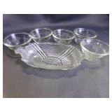 Vintage Hazel Atlas Pressed Glass Relish or Pickle