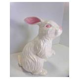Vintage Ceramic Bunny Rabbit Figurine Pink Eyes