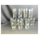 12 Vintage MCM Federal Glass Atomic Ameba