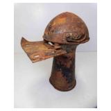 Antique 1920s Black Metal Car or Truck Horn - Rust