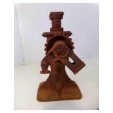 Antique Cast Iron Screw Jack - Rust & Patina