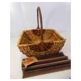 Vintage Clipper No. 6 Belt Hooks & Woven Basket