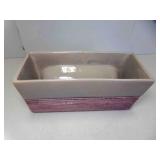 Decorative Ceramic Rectangular Planter Gray Smooth