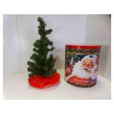 19" Tall Christmas Tree & Vintage Santa & Pepsi