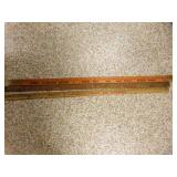 3 Vintage Wooden Yard Sticks with Advertising