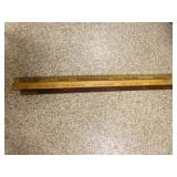 3 Vintage Wooden Yard Sticks with Advertising