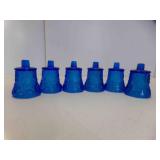 6 Vintage Home Interiors Molded Glass Peg Votive