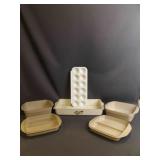 4 Vintage Anchor Hocking Microwave Plastic Pans