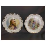 2 Vintage Decorative Christian Imagery Plates