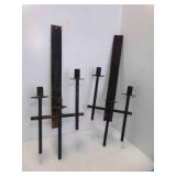 MCM 25" Tall Wrought Iron Wall Sconce  Each Sconce