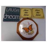 2 Bless Our Home Trivet Hot Plates & Porcelain