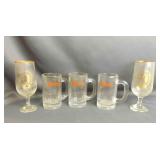 3 Vintage Coors Beer Mug - Heavy Clear Glass 12