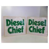 2 1991 Diesel Chief Stickers Advertising Diesel