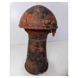 Antique 1920s Black Metal Car or Truck Horn - Rust