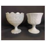 Vintage Indiana Glass White Milk Glass Pedestal