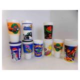 10 Vintage Plastic Drinking Cups w/Collectible