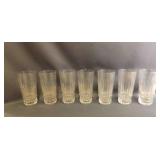 7 Clear Glass Highball Tumblers 12oz