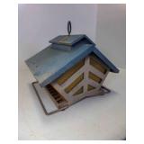 Steel Chalet Bird Feeder Double Sided Hopper