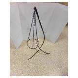 41.5" Tall Black Wrought Iron Lantern Stand