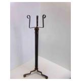 29" Tall OLD Wrought Iron Plant Stand - Rust &