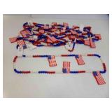 8 Patriotic Mardi Gras Style Necklaces Each with