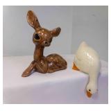 Vintage Ceramic Deer w/Big Eyes & Vintage Ceramic