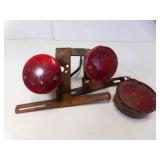 3 Vintage Red Tail Light Assembly