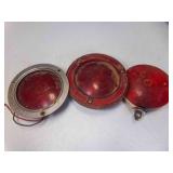 2 Vintage Red Tail Lights & Double Sided Red &