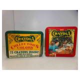 1990 & 1992 Crayola Metal Tins w/NEW 64 Boxes