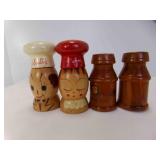 CHRISSY Japan Hand Painted Salty & Peppy Wood Salt