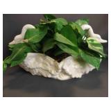 Vintage Italian Ceramic Swan Planter - Faux