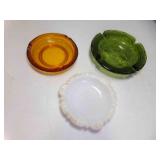 1960s Anchor Hocking Soreno Pattern Green Ashtray