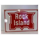 Reproduction Rock Island Railroad Logo Porcelain