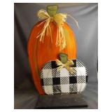 25" Tall Wooden Pumpkin Fall Décor