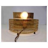 1950 MCM Gold Tone Mesh TV Lamp Ambient Uplighting