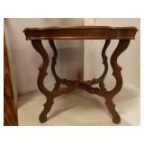 Victorian-Style Carved Wooden Console Table