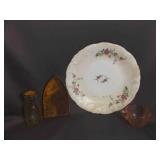 Clear Half Pint Milk Bottle Embossed Peacock