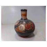 Vintage Hand Painted Clay Pottery Vase
