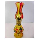 8" Tall Vintage Japan Miniature Oil Lamp Multi