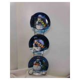 24" Tall Wall Hanging Metal 3 Plate Display Stand