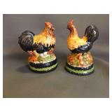 Cosmos Gifts Ceramic Rooster and Hen Salt & Pepper